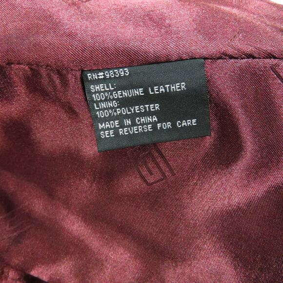 Pamela McCoy 1990s Vintage Leather Jacket Burgundy Suede Leather Jacket Medium - Picture 4 of 8